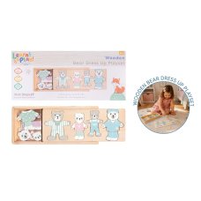 PS893: Wooden Bear Dress Up Playset